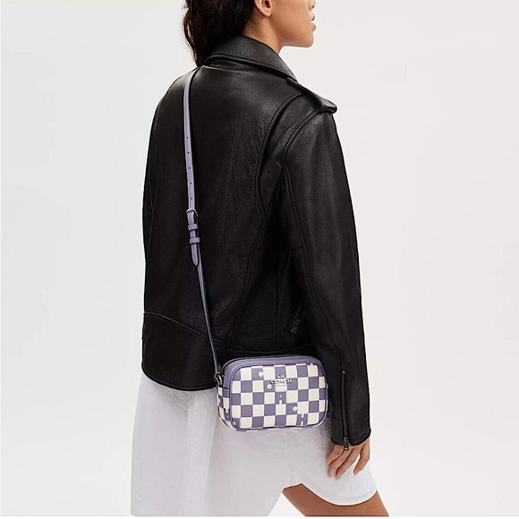 Coach Mini Jamie Camera Bag With Checkerboard Print - Picture 8 of 8